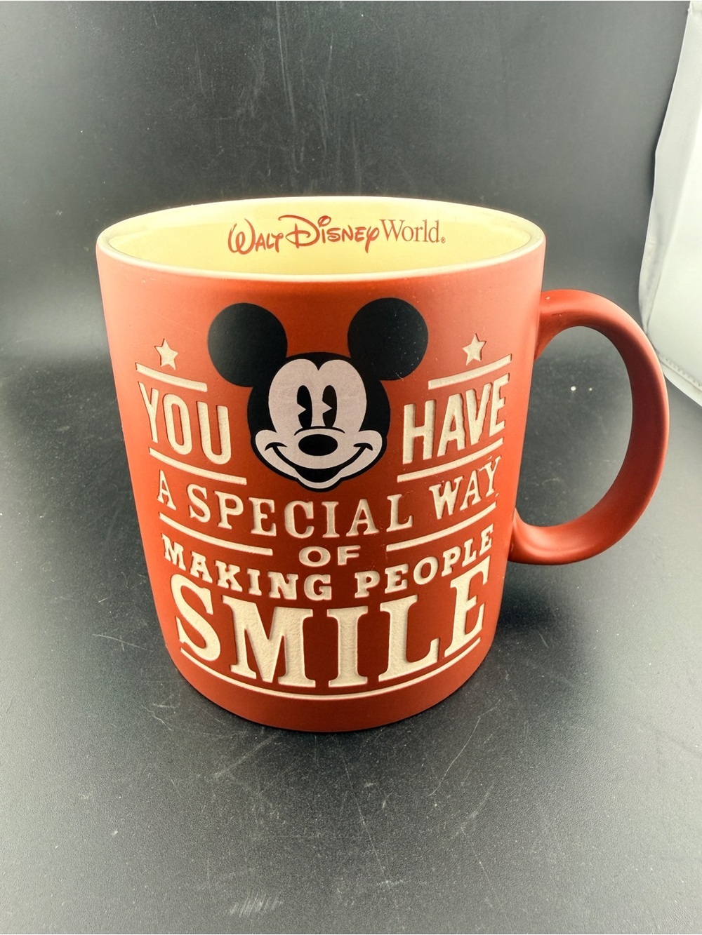 Walt Disney World Mickey Mouse "Making People Smile" Ceramic Mug